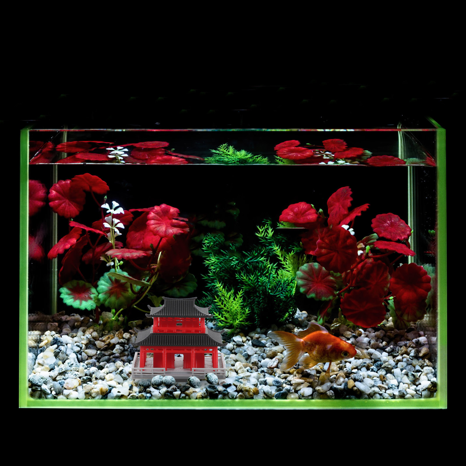 Chinese Ancient Pavilion Black - Aquarium recension och pris