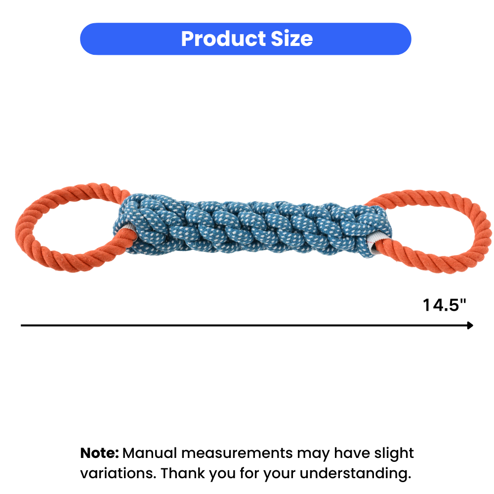 15PCS/Carton Double Ring Cotto - Dog Rope Toy Aggressive Chewers recension och pris