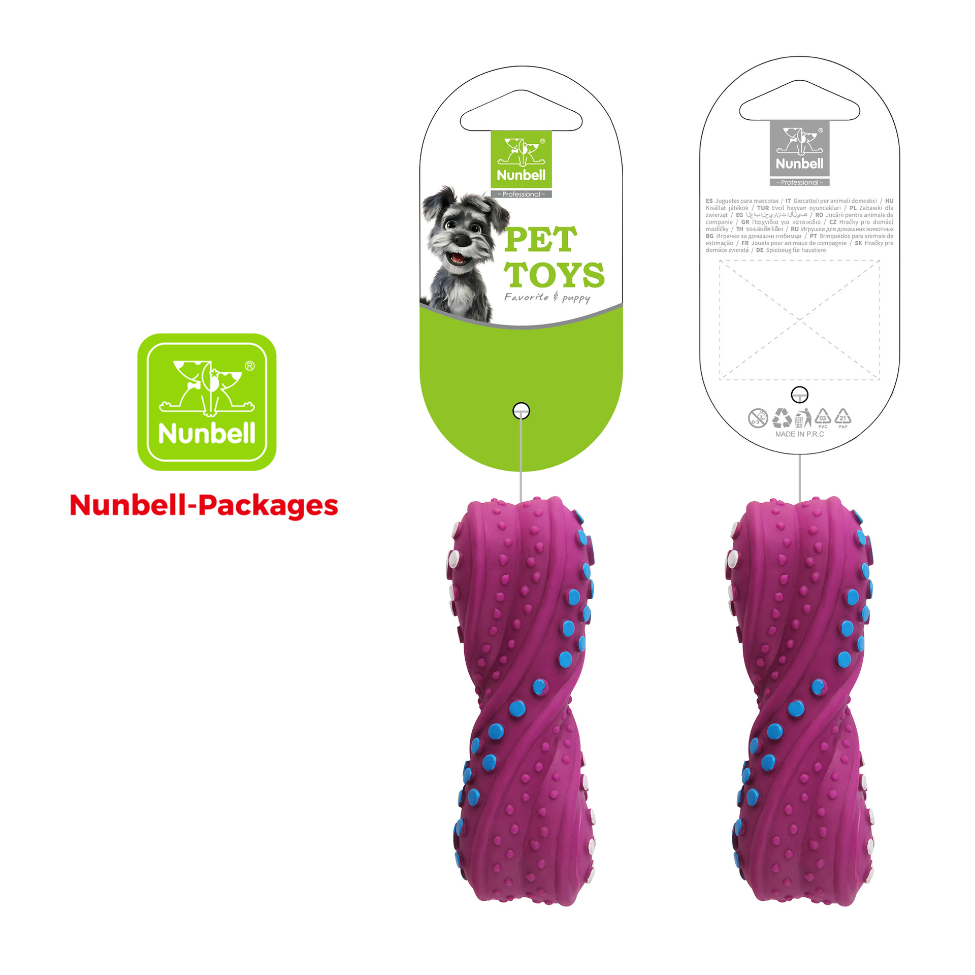 Pet Squeaky Dog Toy Flat Bone  - Teeth Cleaning Dog Chew Bone recension och pris