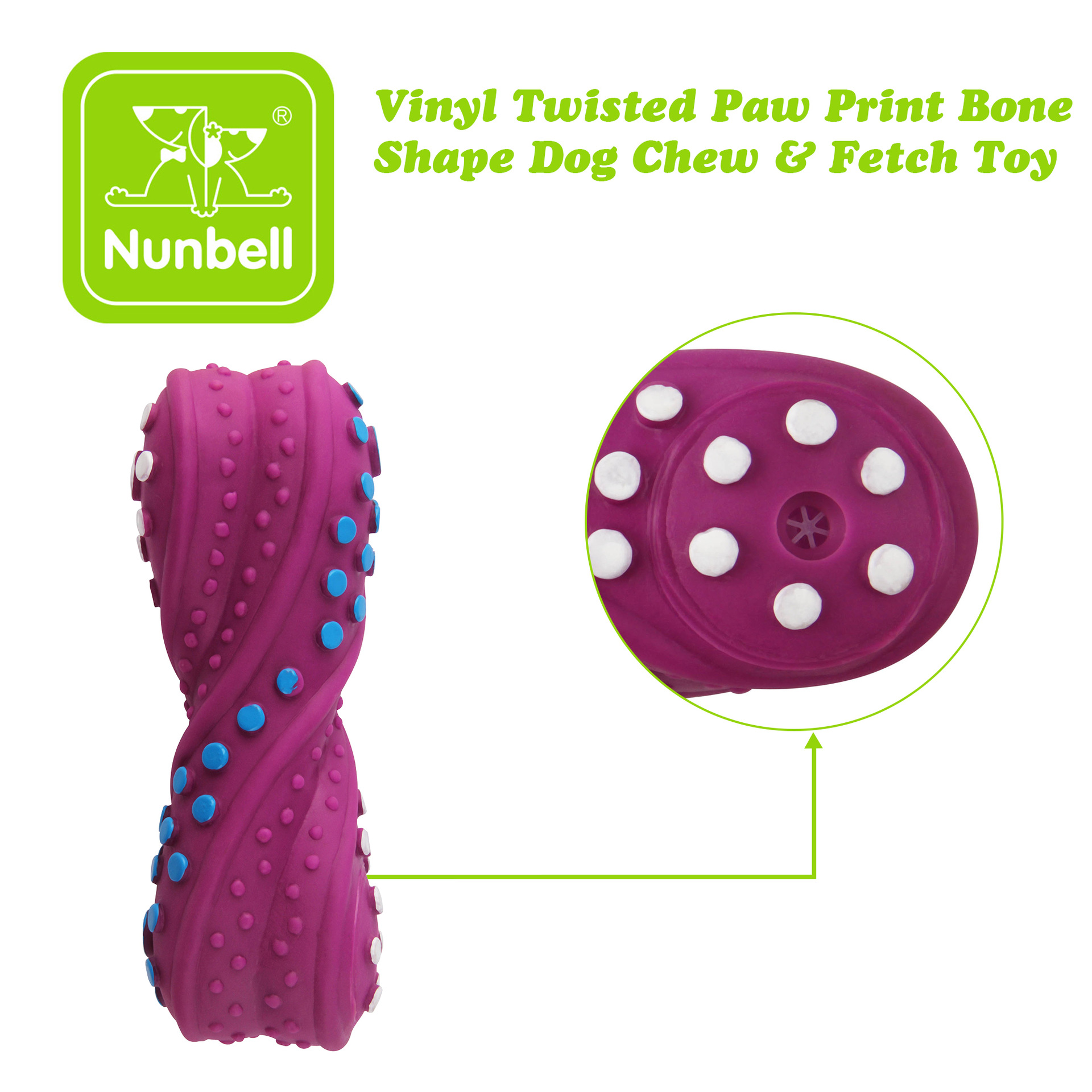 Pet Squeaky Dog Toy Flat Bone  - Teeth Cleaning Dog Chew Bone recension och pris