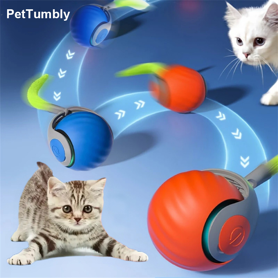 Interactive Cat Toy Ball Autom - Automatic Moving Dog Ball recension och pris