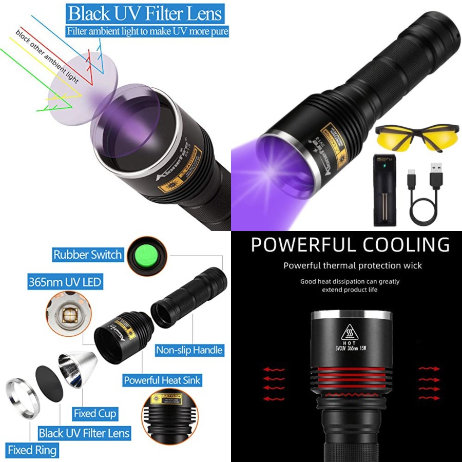 SV13 15W 365nm UV Flashlight R - Pet Beds recension och pris